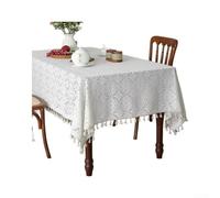 White Rectangular Tablecloth 150x180cm Boho Style(150 * 180cm)
