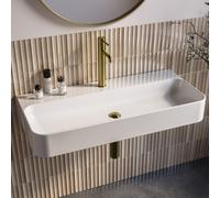 White Rectangular Wall Hung Basin 1020mm - Logan
