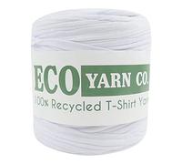 White Recycled Cotton Jersey T-Shirt Yarn, 120m (700g)