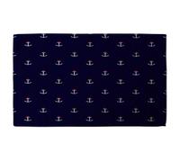 White & Red Anchors On Navy Stylish KitchenTowel Benjamin Tate Design Blue One Size