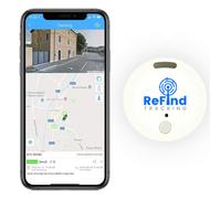 ReFind R2 Smart Tracker for Android and iPhone. Mini GPS Tag Bluetooth 5.0 Key Finder. Alternative for Keys, Pets, Wallets and Luggage (White)