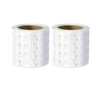 White Reflective Safety Tape, Xrkuu 2 Rolls 3M x 5CM No Residue Reflector Tape Self-Adhesive Security Marking Tape Safety Warning for Trucks Bikes Baby Strollers Helmets