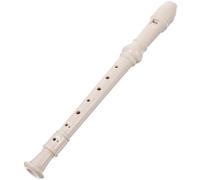 White Resin Descant Recorder, 8-Hole Detachable Classic Soprano | Easy Assembly, Burr-Free Finish, Storage Bag Included, for Early Education and Ensemble Practice