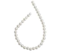 White Resin Imitation Pearls with Holes for Jewelry Making Necklace Bracelets Crafting Adult & Kids Art Projects Hole Fake Pearls