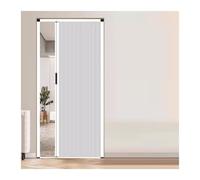 White Retractable Privacy Doors Interior, No-Drill Honeycomb Accordion Concertina Door Room Divider Separator Screen for Home Bathroom Bedroom Living Room(24x80in(61x203.2cm))
