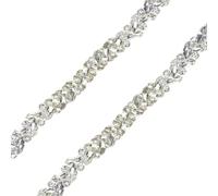 White Rhinestone Chain Trim, 1 Yard Glass Sewing Trim, Dense Claw Setting, Marquise Cut, DIY Bridal Dress and Stage Costume Accessories