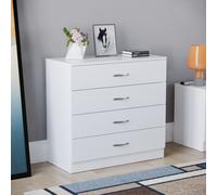 (White) Riano 4 Drawer Chest of Drawers Bedroom Storage