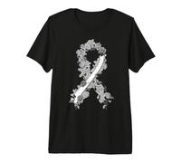 White Ribbon Lung Cancer Awareness Premium T-Shirt