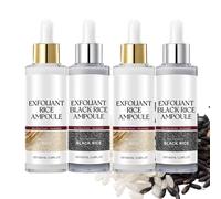 White Rice Serum Black Rice Serum, Glow Rice Ampoule Duo + Black & White Rice Exfoliating Set - Revitalizing Face Serum For Deep Hydration, Pore Tightening & Brightening Gentle Exfoliation (2 set)