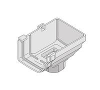 White Right Stopend Outlet for Marley Classic Ogee Gutter of Ultraframe Classic Conservatory Roof Guttering