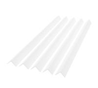 White Rigid Angle Trim - 10mm x 10mm x 1 Metre - PVC Corner Protector for Edges & Corners (5)