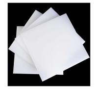 White Rigid PP Plastic Sheet 300x300mm Food Safe Polypropylene Board, Waterproof, CNC Cuttable, Durable Panel for DIY, Workshop, Cutting Surface(1mm)