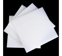 White Rigid PP Plastic Sheet 300x300mm Food Safe Polypropylene Board, Waterproof, CNC Cuttable, Durable Panel for DIY, Workshop, Cutting Surface(4mm)