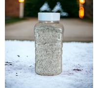 White Rock Salt 1kg Easy Shake Application Bottle - Handy Home and Car Tub - Snow & Ice Melter, Prevent Paths, Roads, driveways and Steps Icing Over, 10-15 Grams per Square Meter
