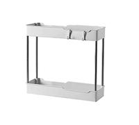 White Rolling Kitchen Trolley Cart, 3-Tier Slim Storage nizer on Wheels, Multi-Purpose Utility Shelf Rack for Home, Kitchen & Dining, Space-Saving Cabinet Solution