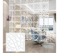 White Room Divider Panels 1-100 Pieces Detive Wood Partit for Home Studio Apartment Modern Cut-Out Temporary Sn for Living Room Restaurant Privacy Soluts