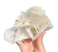 White Rose Calcite Rough Crystal, for Desk Decor, Raw Stones for Tumbling, Cabbing, Decoration Gift,0~50g