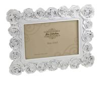 ZEP White Floral 6x4 Inch Photo Frame