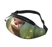 White Rose Fanny Pack for Women Men Fashion Waist Pack Adjustable Belt Bag for Workout Running Travelling Casual Waist Bag, Cute Otter, One Size