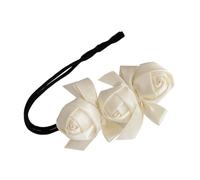 White Rose Hair Bun Makers Lazy Curler Clips Doughnut Hair Bun Maker Twist Bun Accessories Hair Styler Tool for Women Girls