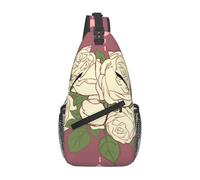 White Rose of Love It is a casual crossbody bag for men with high storage capacity and a patch pocket on each side.