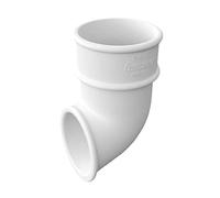 White Round 68mm Downpipe Shoe, Freeflow Rain Water Systems