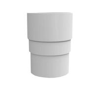 White Round 68mm Downpipe Straight Connector, Freeflow Rain Water Systems