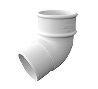 White Round Downpipe 112.5 Degree Offset Bend, Freeflow Rain Water Systems