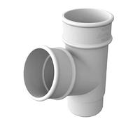 White Round Downpipe Branch Connector, Freeflow Rain Water Systems