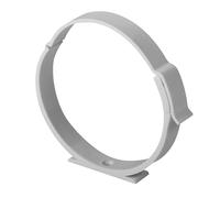 White Round Ducting Pipe Bracket Clip Clamp Holder - Duct Tube Clip - 100mm, 125mm, 150mm - Lightweight Holders. (100mm)