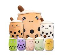 (White - Round eyes, 24cm) 24/35/50/70cm Bubble Tea Boba Cup Soft Stuffed Plush Pillow Cushion Ka