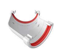 White Round Gutter 135 Degree Angle Joint, Freeflow 112mm Rain Water Systems