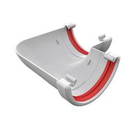 White Round Gutter 90 Degree Angle Joint, Freeflow 112mm Rain Water Systems