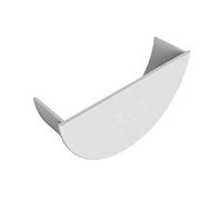 White Round Gutter Internal Stop End, Freeflow 112mm Rain Water Systems