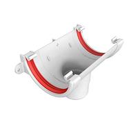 White Round Gutter Running Outlet, Freeflow 112mm Rain Water Systems