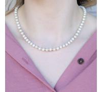 White Round Pearl Bridesmaid Statement Necklace and Earring Set The Colourful Aura White One Size
