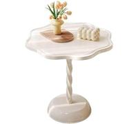 White Round Pedestal Side TableVersatile Coffee Table Modern Console Plant Stand for Office Waiting Area Bedside Decor Ideal for Lamps and Plants