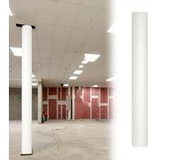 White Round Post Padding for Playgrou Gyms & Basketball Hoops 1.2-1.8m Height Safe Foam Shock-Absent Easy Inllat Ideal for Kids & Sports.