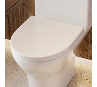 White Round Soft Close Toilet Seat - Portland