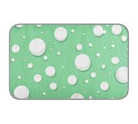White Round Spots on A Green Background Summer Cooling mat for Dogs for Outside Self Cooling beds for Indoor Cats for Dogs Travel Soft Mantas frías para Perros M