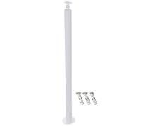 White Round Stair Baluster Post for Indoor Outdoor Steps, Decorative Metal Spindle Column for Decks, Available in Sizes 70-130 cm, Durable and Stylish Railing Component