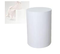 White Round Stand Cylinder PlinthsBridal Shop Display Pedestals for Weddings Birthdays & Events40x100cm Model Standing Platforms for Decoration
