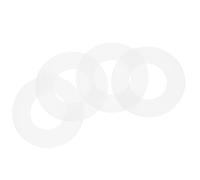 White Rubber Toilet Tank Valve Washer Sealing Ring 4pcs for Home Use | Universal Fit for Rv Toilets and Fill Valve, Clean Finish, Quick Bathroom Fix