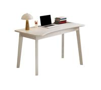White Rubberwood Study Desk, Durable & Sturdy, 120x60x75cm (47.2x23.6x29.5in), Perfect for Home Office, Study, and Multi-Use Scenarios