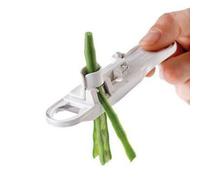 White Runner Bean Slicer String Remover Handheld Kitchen Gadget | Multi-Functional Bean Cutter for Topping Tailing & Slicing | Ideal for Bean & Vegetable String Removal in Home Cooking (Pack of 1)