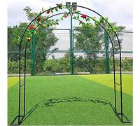White Rustproof Metal Arbour Easy-to-Install Trellis for Climbing Roses Stable Garden Structure for Patio & Balcony Decor French Design 140x230cm