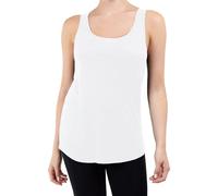 (White, S) Brave Soul Women Vest Plain Cami Slashed Back Wide