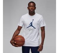 NIKE Mens Jordan Jumpman Flight Tee Iconic Graphic Print Sports Air HBR T Shirt (UK, Alpha, S, Regular, Regular, White)
