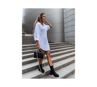 (WHITE, S) Women Korean Fashion Casual White Shirts Tops 2022 Spring Summer Oversized Blouses Female Plain Loose Shirts Daily Streetwear