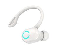 (white) S10 Wireless Business Headphone Ear Hook Bluetooth 5.2 Headset with Mic HIFI Stereo Voice Control Earphones Waterproof Noise Reduction